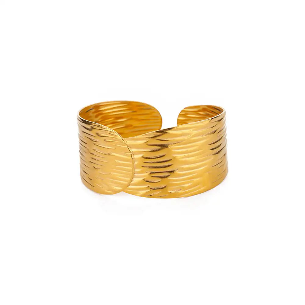 Bracelet manchette fleur Bracelet pour femmes Couleur or Flora Bracelets en acier inoxydable Casting Esthétique Couple Bracelet Bijoux pulseras