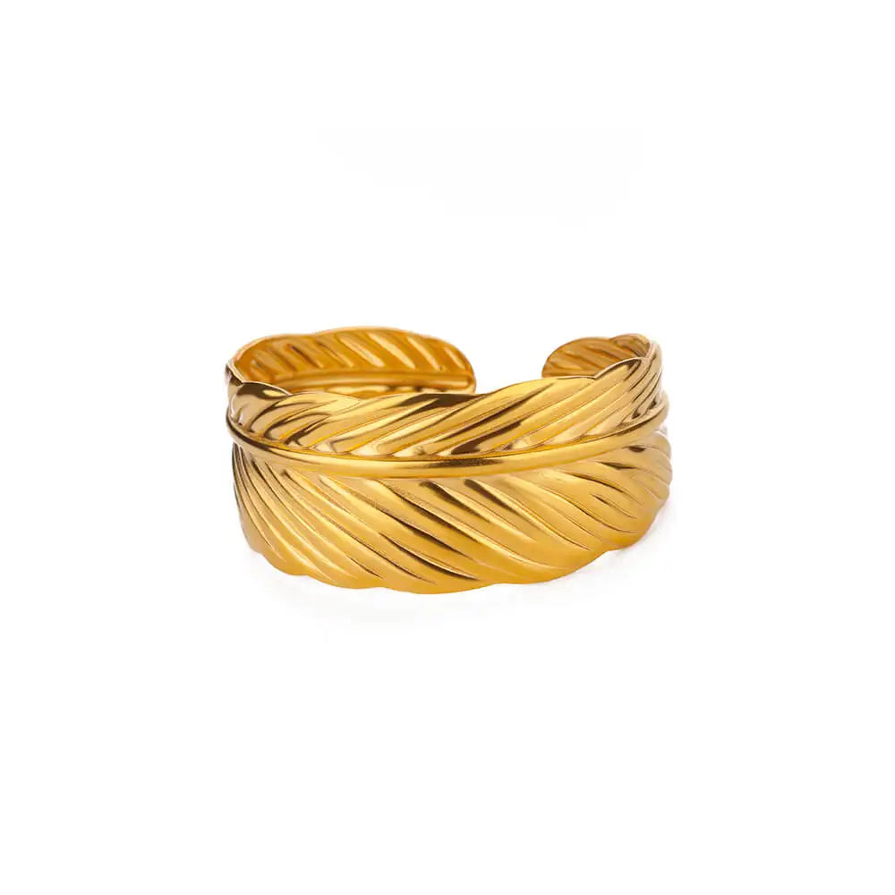 Bracelet manchette fleur Bracelet pour femmes Couleur or Flora Bracelets en acier inoxydable Casting Esthétique Couple Bracelet Bijoux pulseras