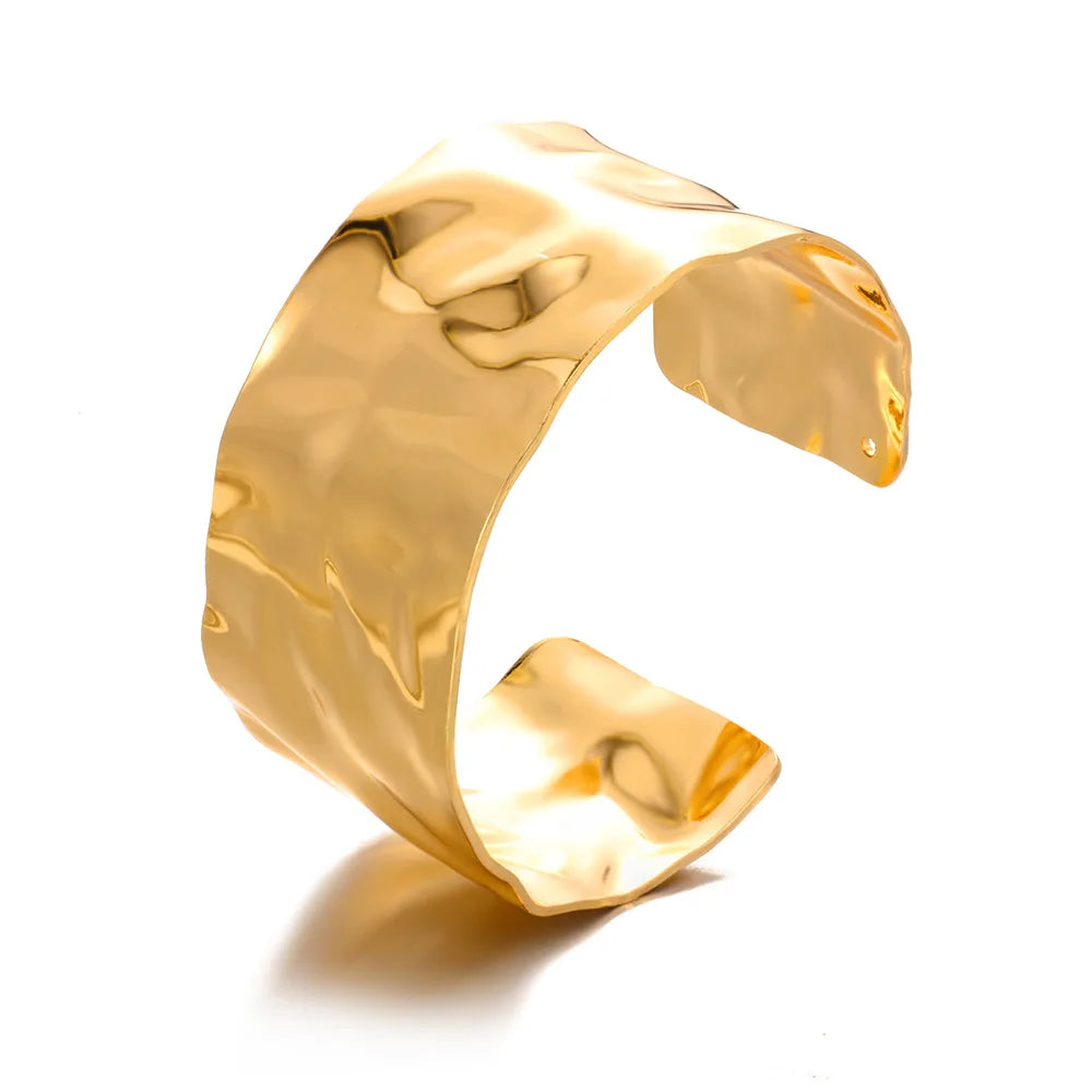 Bracelet manchette fleur Bracelet pour femmes Couleur or Flora Bracelets en acier inoxydable Casting Esthétique Couple Bracelet Bijoux pulseras