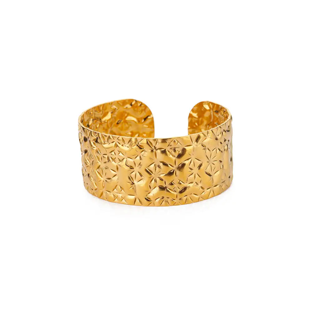 Bracelet manchette fleur Bracelet pour femmes Couleur or Flora Bracelets en acier inoxydable Casting Esthétique Couple Bracelet Bijoux pulseras