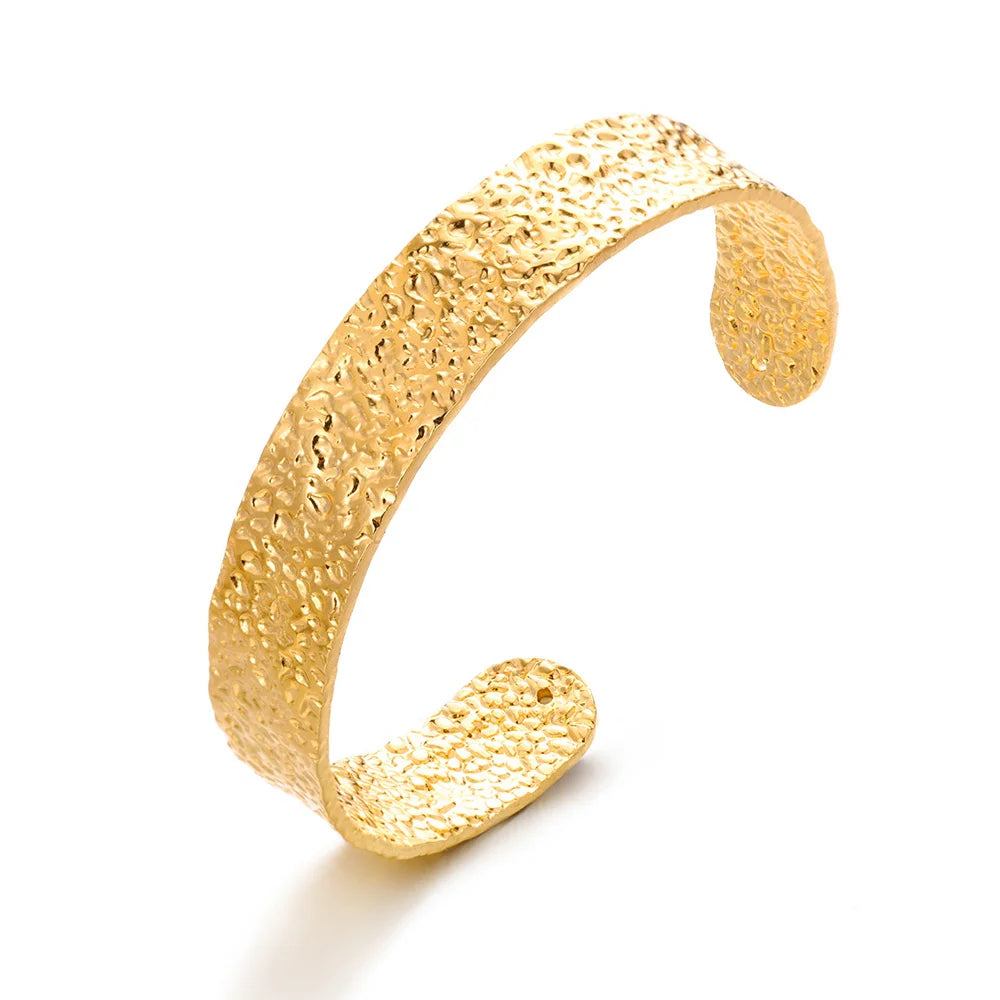 Bracelet manchette fleur Bracelet pour femmes Couleur or Flora Bracelets en acier inoxydable Casting Esthétique Couple Bracelet Bijoux pulseras