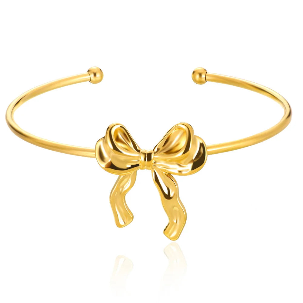 Bracelet manchette fleur Bracelet pour femmes Couleur or Flora Bracelets en acier inoxydable Casting Esthétique Couple Bracelet Bijoux pulseras