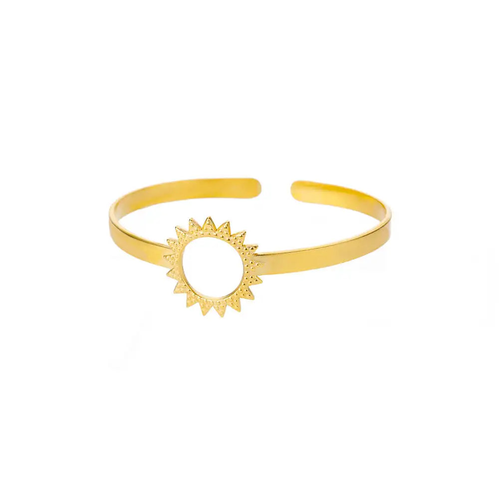 Bracelet manchette fleur Bracelet pour femmes Couleur or Flora Bracelets en acier inoxydable Casting Esthétique Couple Bracelet Bijoux pulseras