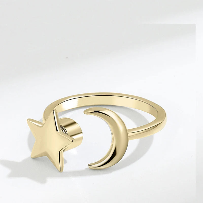 Anneaux anti-stress, anxiété, fidget pour femmes, en acier sans satin, Spinner, tournesol, étoile de soleil, bijoux à la mode,